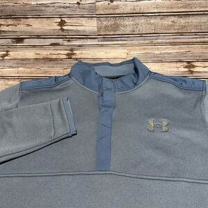 Under Armour Golf ColdGear Men's Pullover Long Sleeve Shirt XL Blue